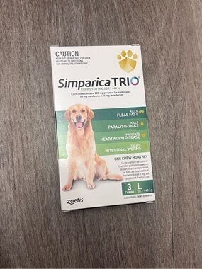 Flea and Tick Control for 44-88 Lbs Large Dogs
New Box 3 doses